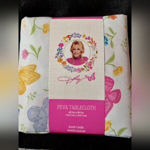 Dolly Parton 2016 DG Floral PEVA Tablecloth 60 X 84